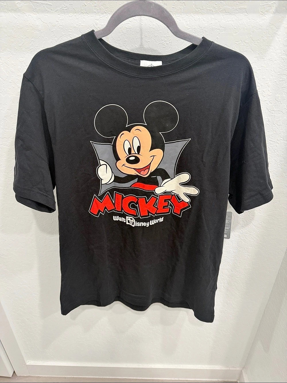 Disney Mickey Mouse Walt Disney World Black Graphic Tee Large NWT